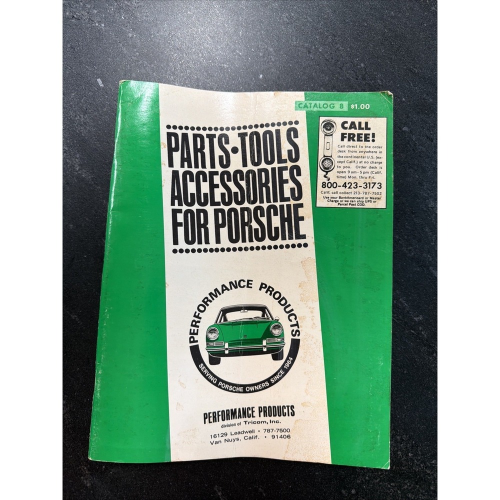 VINTAGE 1975‎ #8 PERFORMANCE PRODUCTS PORSCHE ACCESSORIES & PARTS CATALOG REPAIR